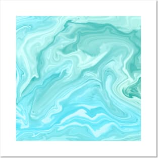 Blue Marble Pattern Posters and Art